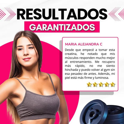 CREATINA CON MONOHIDRATO PARA MUJER - TONIFICA TU CUERPO SIN INFLARTE - GoMart!