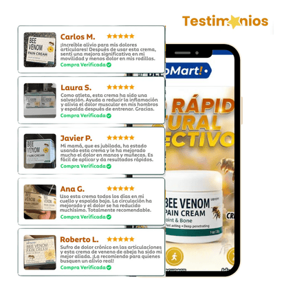 Crema de Veneno de Abeja – Alivia los dolores, desinflama y mejora las deformaciones óseas - GoMart!