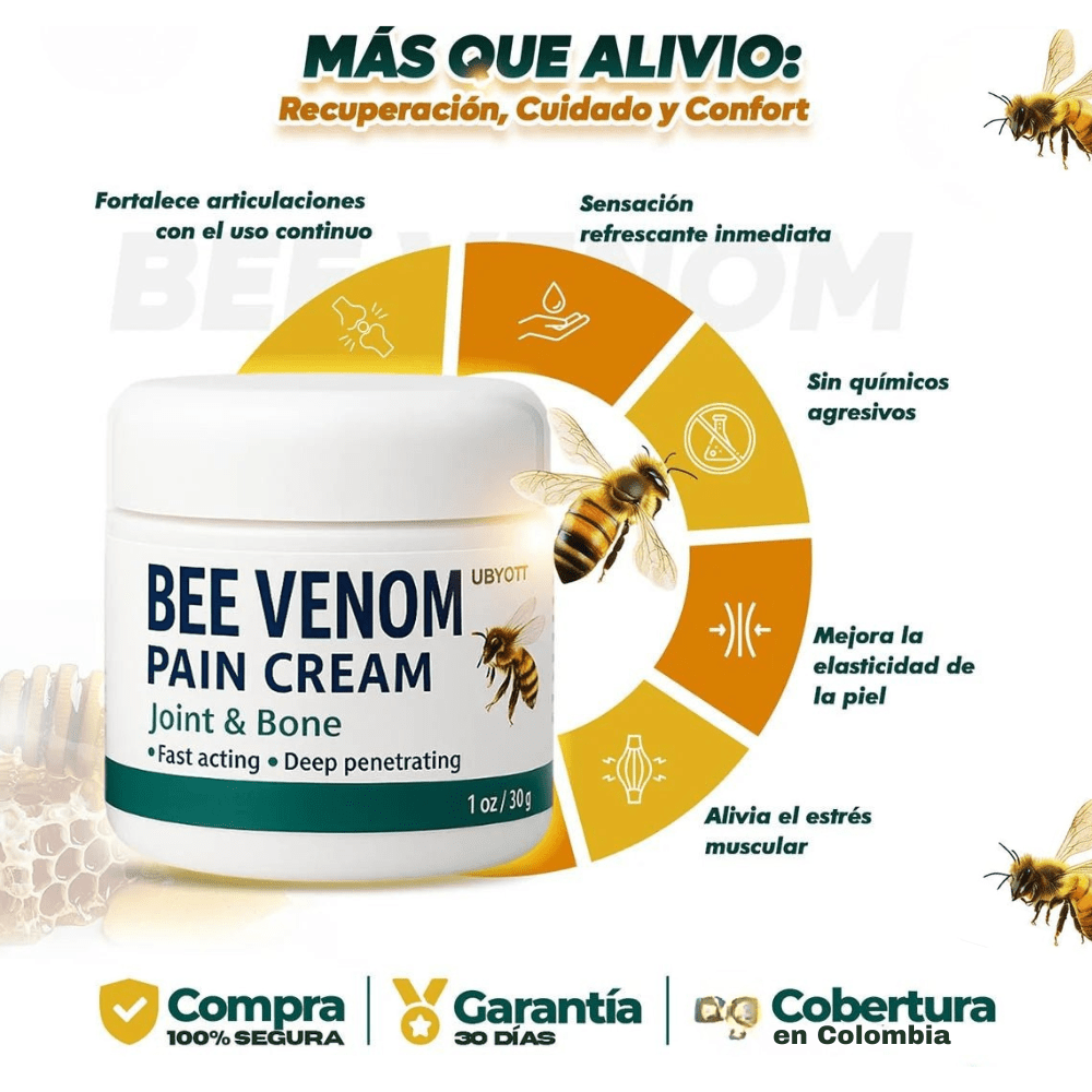 Crema de Veneno de Abeja – Alivia los dolores, desinflama y mejora las deformaciones óseas - GoMart!