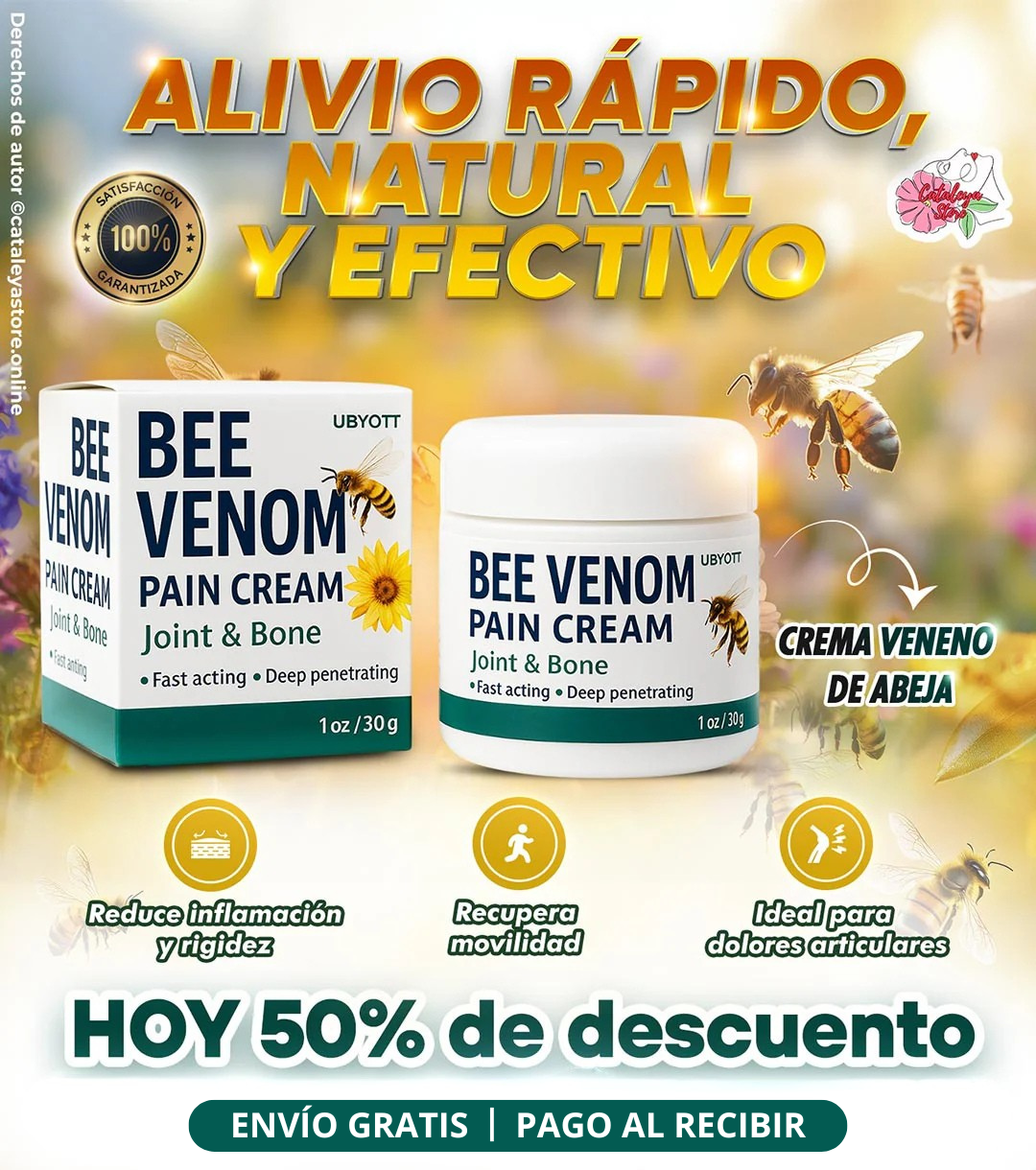 Crema de Veneno de Abeja – Alivio Instantáneo del Dolor (Producto Original) - GoMart!