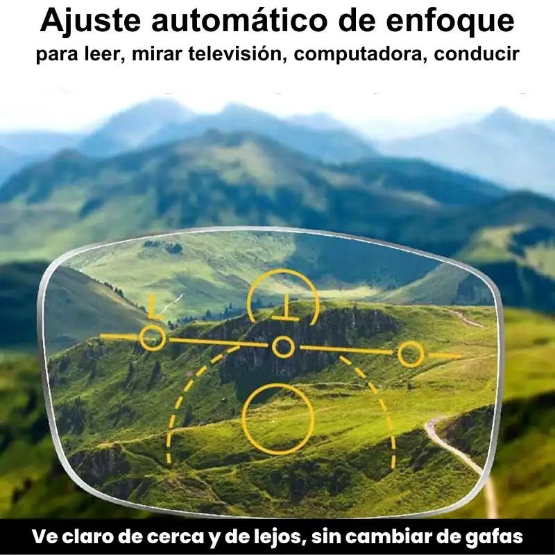 GAFAS MULTIFOCALES INTELIGENTES CON ZOOM AUTOMÁTICO, PROTECIÓN DE LUZ AZUL Y EFECTO FOTOCROMÁTICO - GoMart!