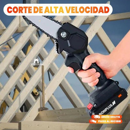 Mini Motosierra de Mano Portátil Recargable Original + Maletín GRATIS y 2 Baterías - GoMart!